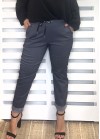 Elastic “magic” trousers with belt