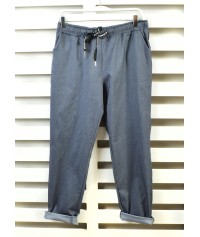 Plus Size Elastic “magic” trousers with belt