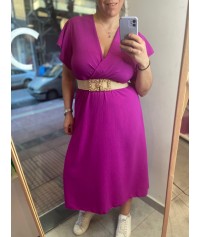 Dress with bell sleeve