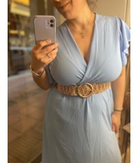 Dress with bell sleeve