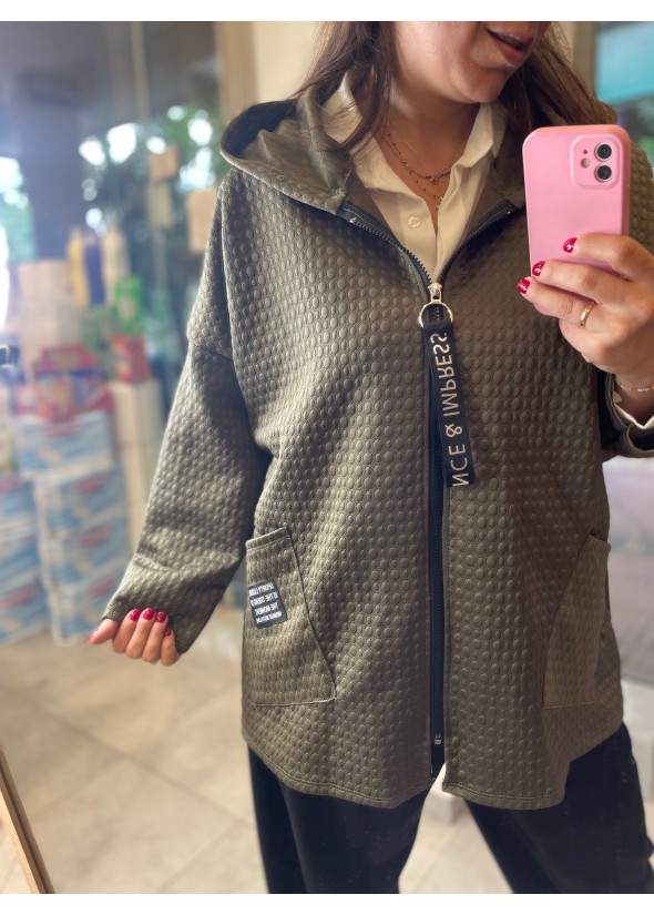 Cardigan with 3d print