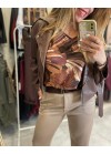 Biker jacket δερματίνης