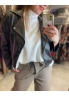 Biker jacket δερματίνης