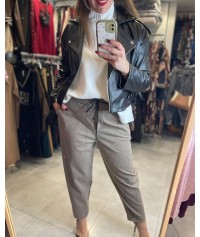 Biker jacket δερματίνης