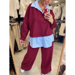 Plus Size Set with shirt layering detail