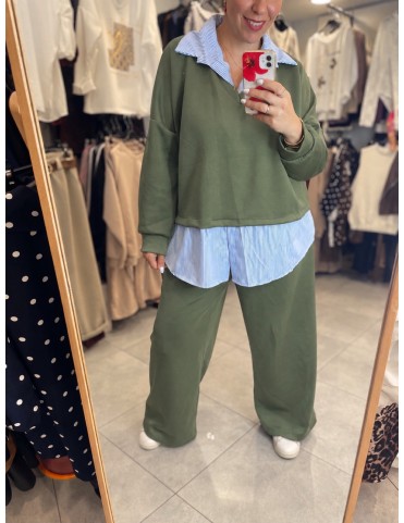 Plus Size Set with shirt layering detail