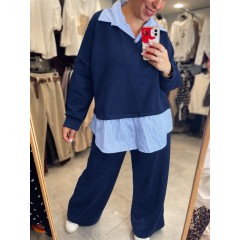 Plus Size Set with shirt layering detail